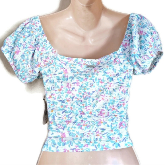 Billabong Pretty Sweet Knit Top Salt Crystal Size Women's Large 12 NEW - Picture 3 of 11